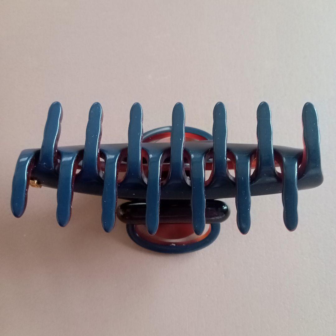 【訳あり希少】アレクサンドルドゥパリ クリップ べっ甲×ネイビー×ダークパープル