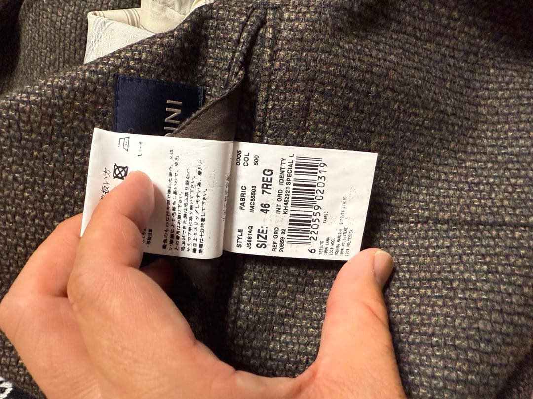 LARDINI ブラウン テーラードジャケット 46 ラルディーニ