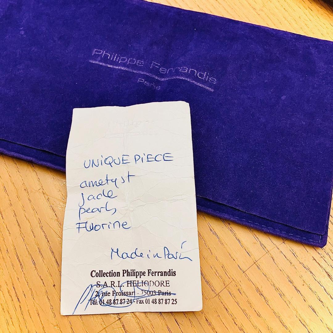 【Philippe FERRANDIS】翡翠アメジストのカラーストーンペンダント