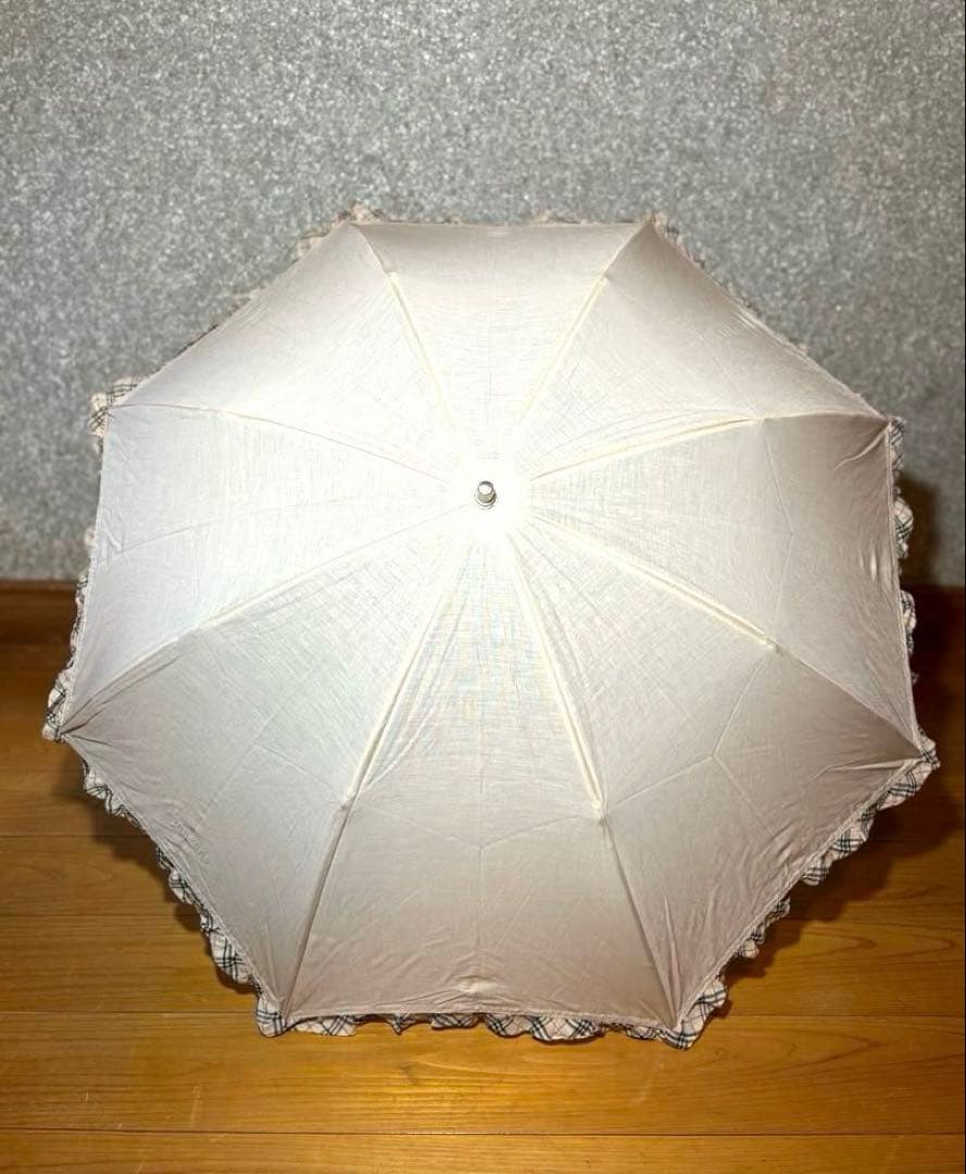 BURBERRY バーバリー 傘/日傘/折り畳み ノバチェック フリル 晴雨兼用