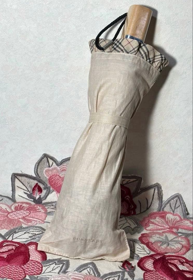 BURBERRY バーバリー 傘/日傘/折り畳み ノバチェック フリル 晴雨兼用