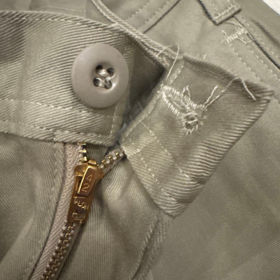 80s VINTAGE CHINO SHORTS ARMY KHAKI USA製