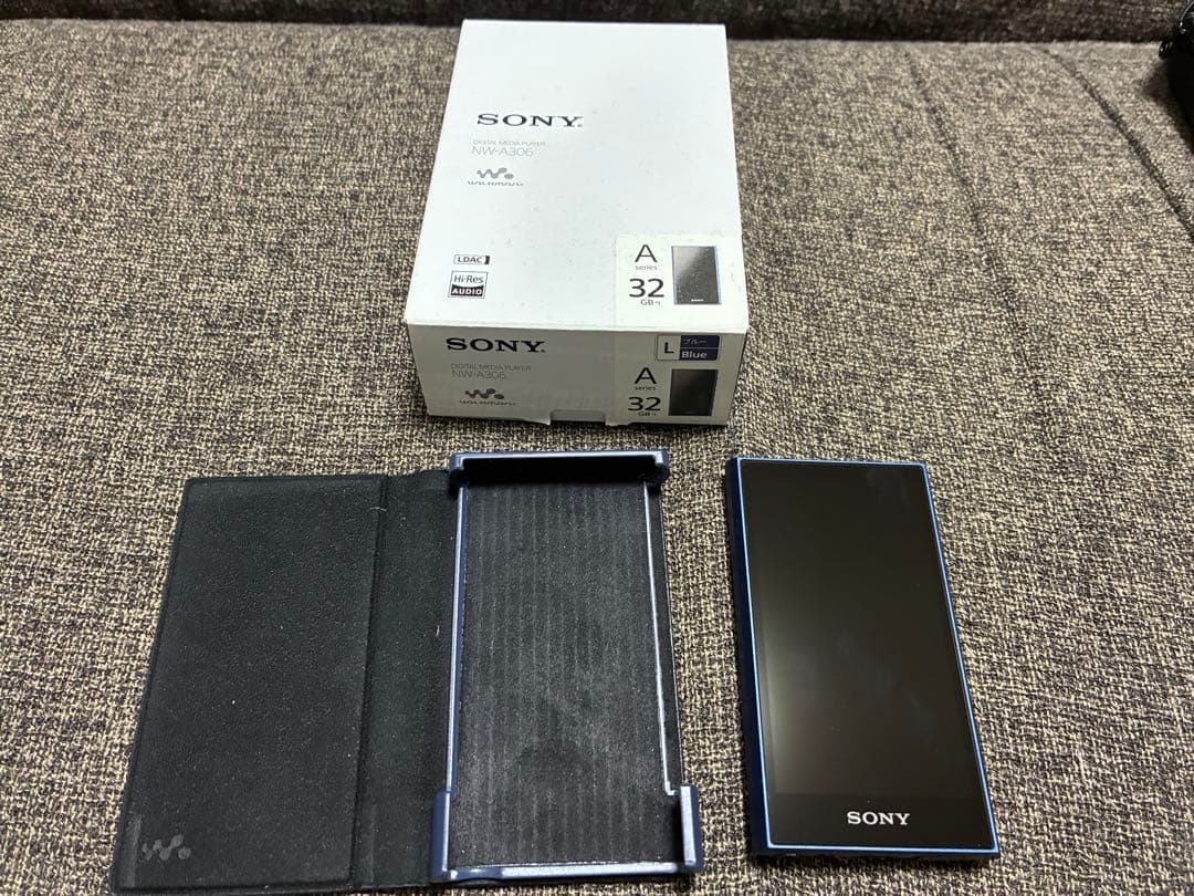 SONY WALKMAN NW-A306 32GB ブルー 純正ケース SD付き