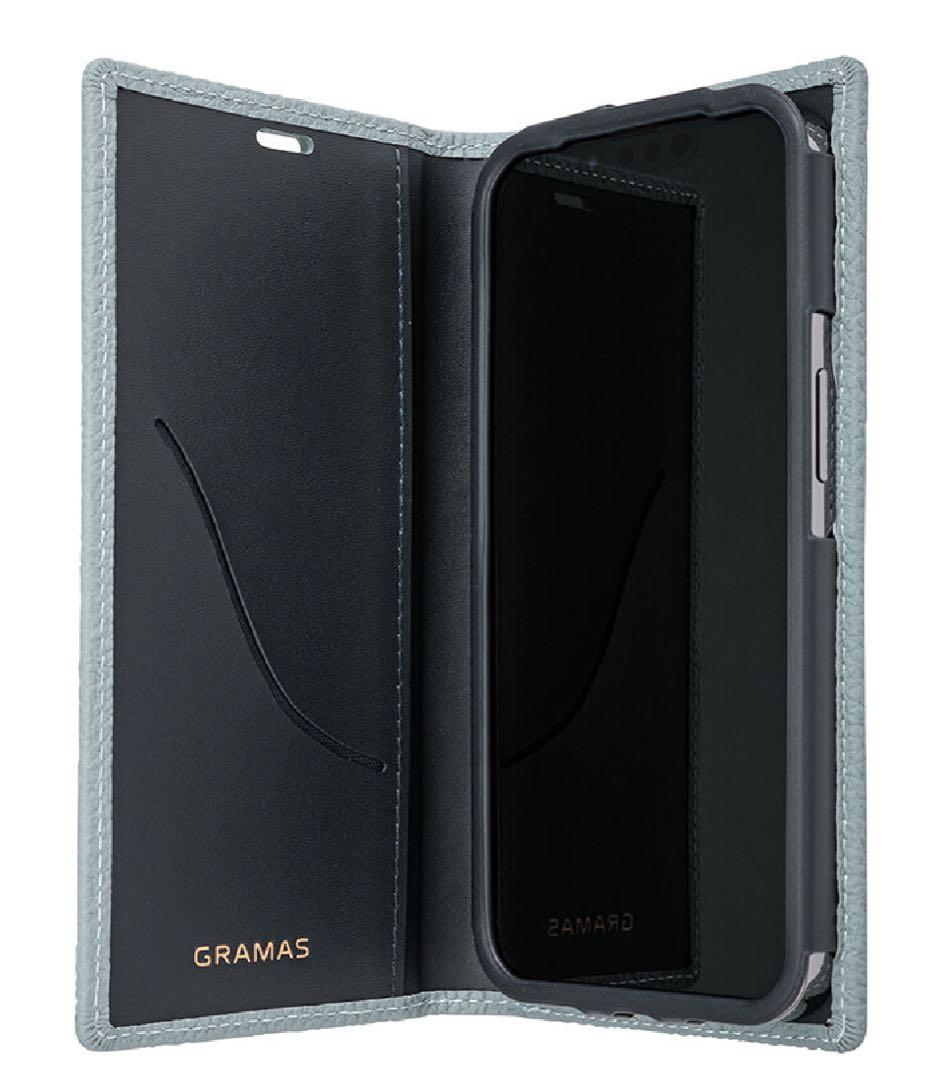 【新品未開封】GRAMAS iPhone13Pro 手帳型ケース ライトブルー