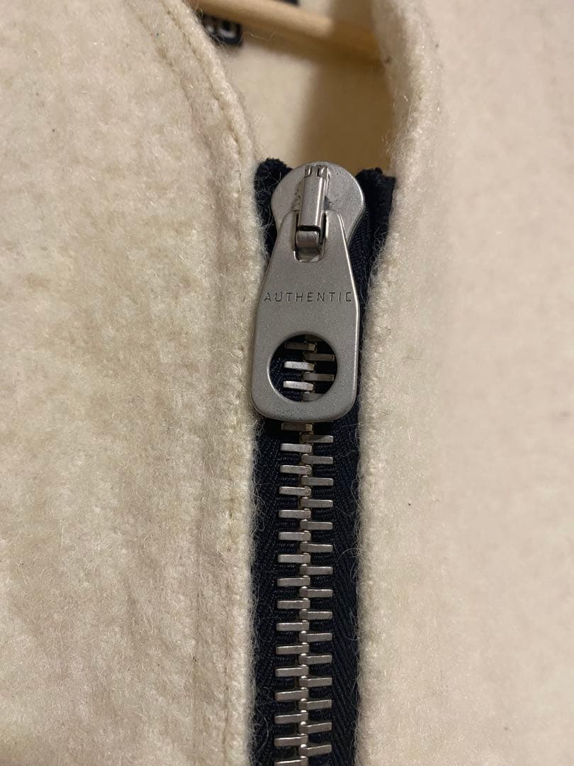 Nigel Cabourn ウールベスト 46 アイボリー/ネイビー