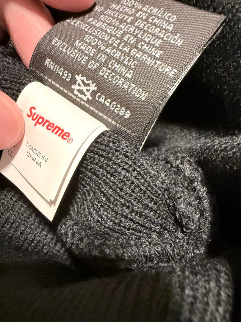 Supreme New Era box logo Beanie ブラック/レッド