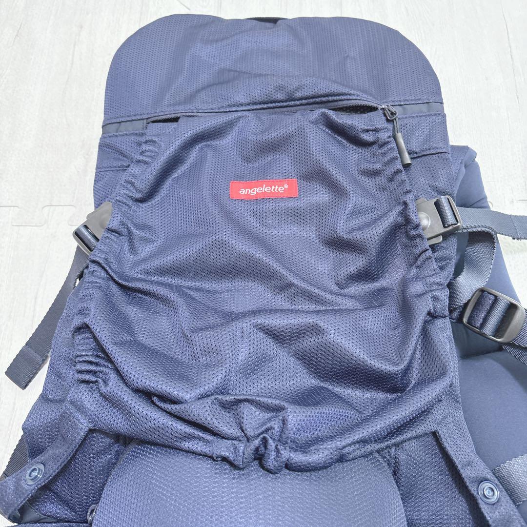 アンジェレッテ ベビーキャリア オン ネイビー 抱っこ紐 ヒップシート