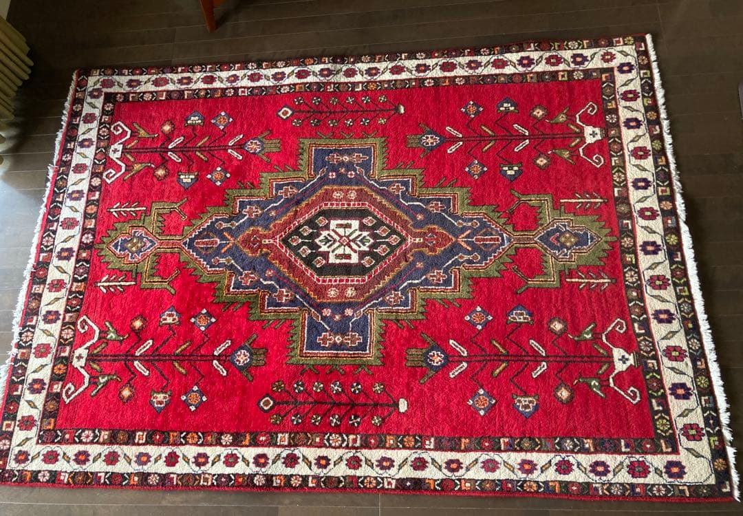 手織りウールペルシャラグ 約150×215センチ