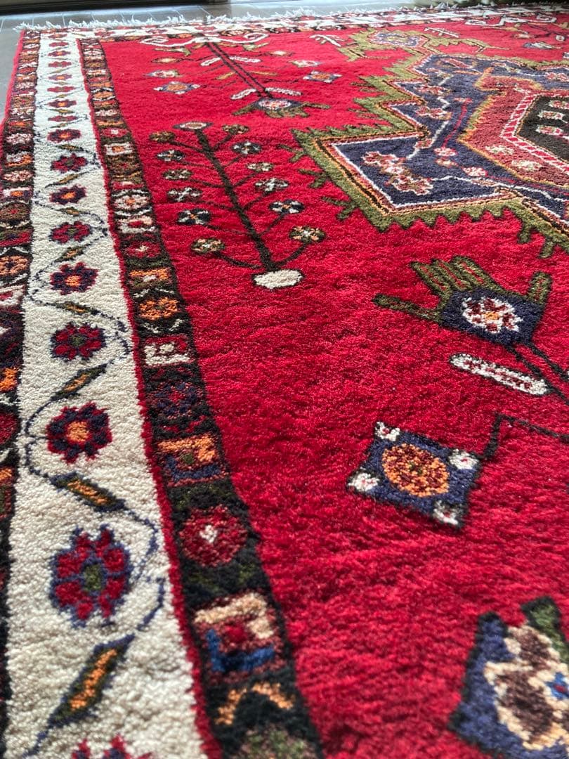 手織りウールペルシャラグ 約150×215センチ