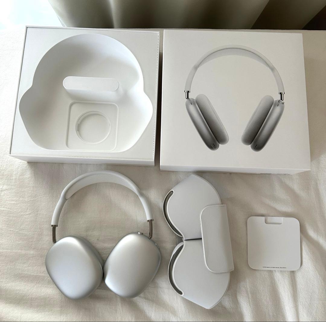 【バッテリー、ヘッド新品✨】Apple airpods max シルバー