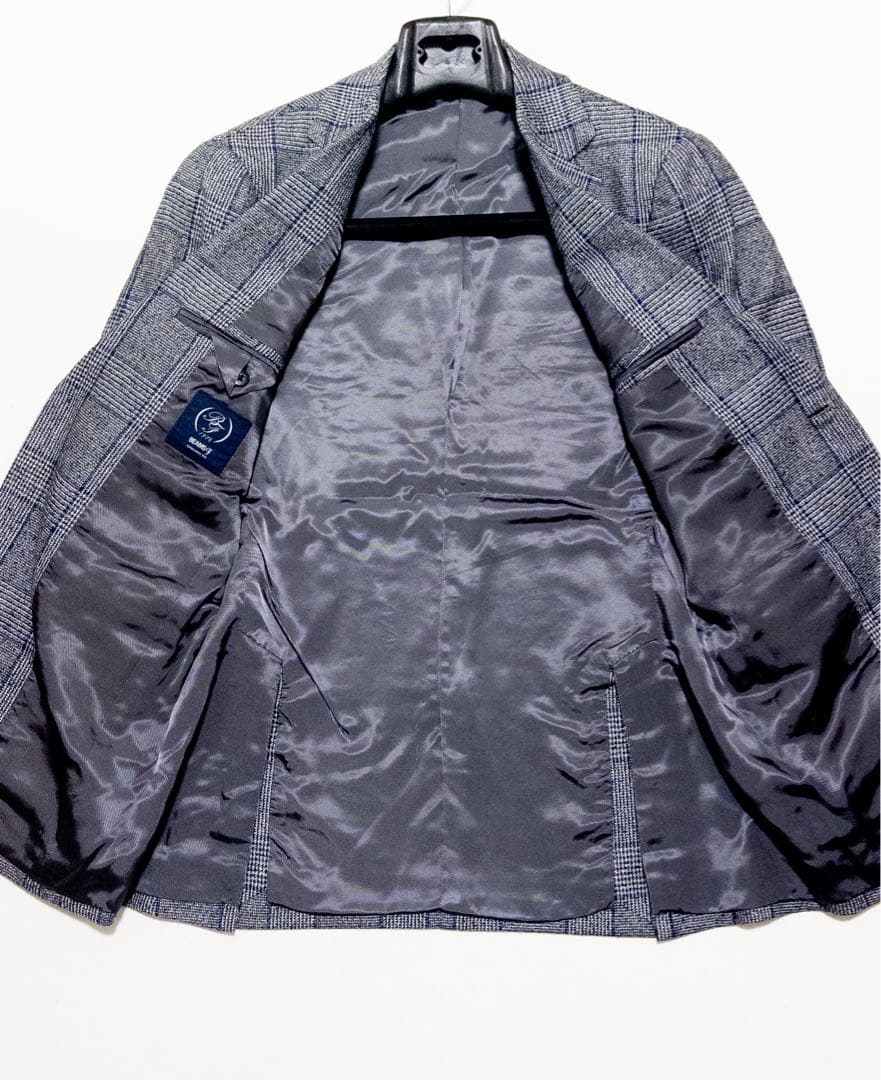 ビームスエフ 2プリーツ サイドアジャスター スーツ 44 秋冬 グレー