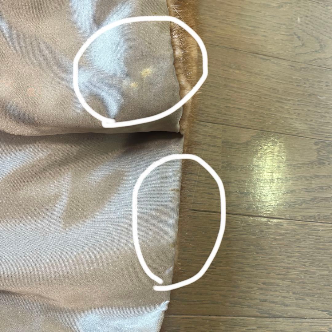 リアルファー　ミンク　コート　高級　S美品　キャメル色