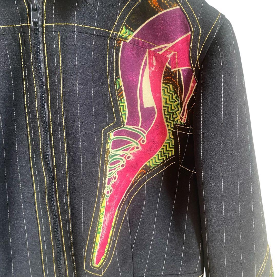 ジョンガリアーノ アーカイブ ハイヒール バッグ柄 JK40 ピンスト 美品希少