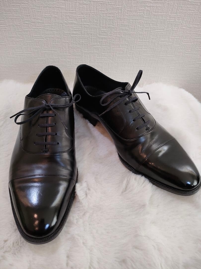 【未使用級】Marelli マレリー 本革 ストレートチップ 革靴 ブラック