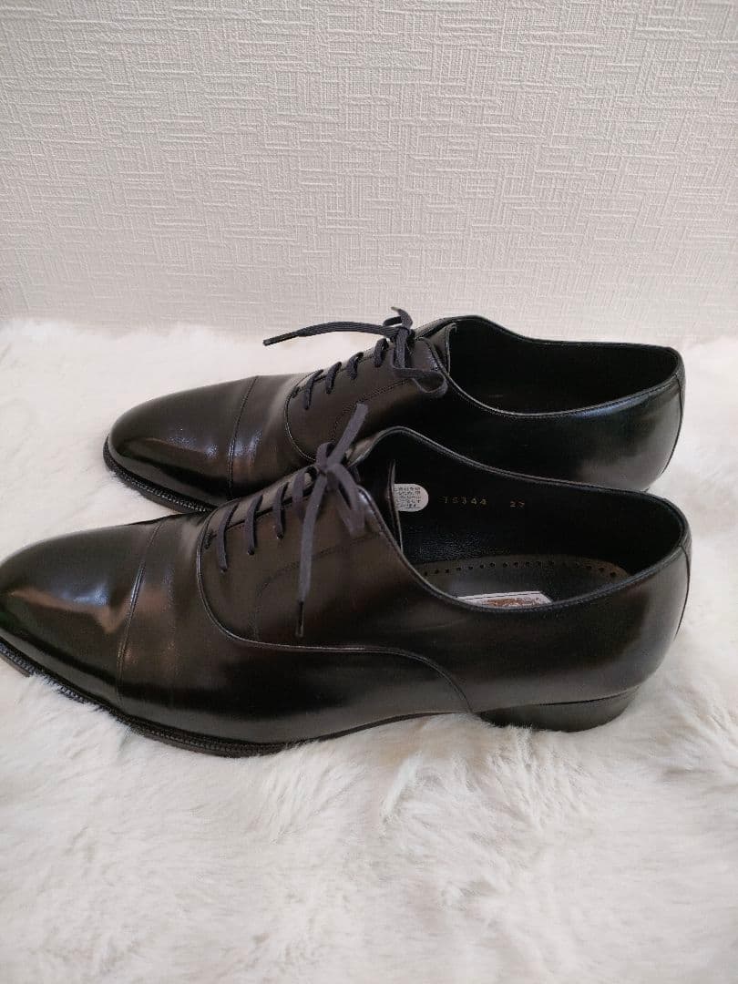 【未使用級】Marelli マレリー 本革 ストレートチップ 革靴 ブラック