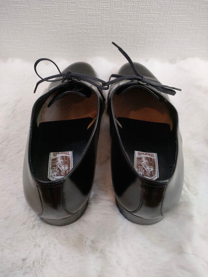 【未使用級】Marelli マレリー 本革 ストレートチップ 革靴 ブラック