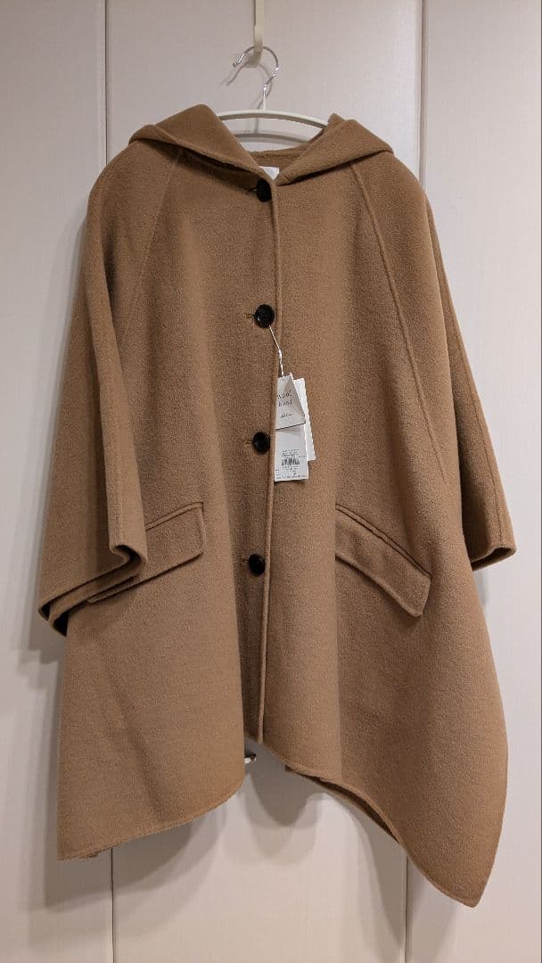 ●最終SALE●Mila Owen フードポンチョコート　キャメル　01