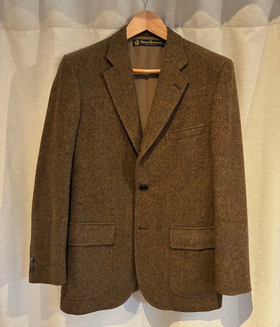 キングスウッド　ツイードジャケット ブラウン　M