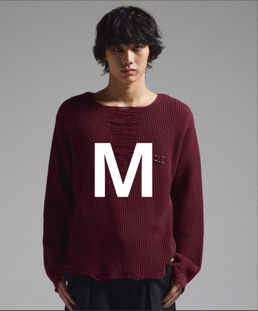 【GRANCY】Pierced Damage Knit / ピアスダメージニット