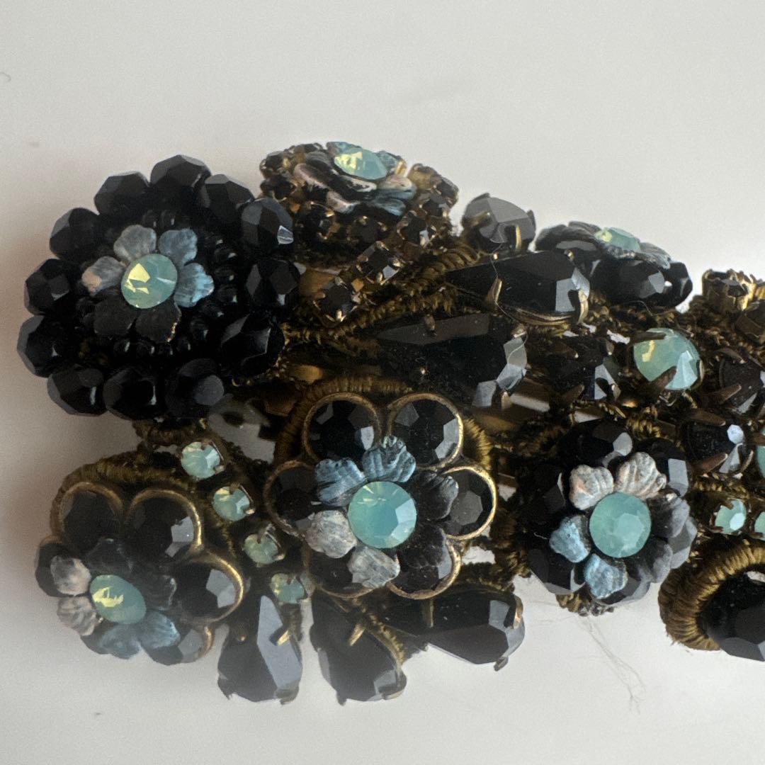 ミハエルネグリン　バレッタ　ミント×ブラック