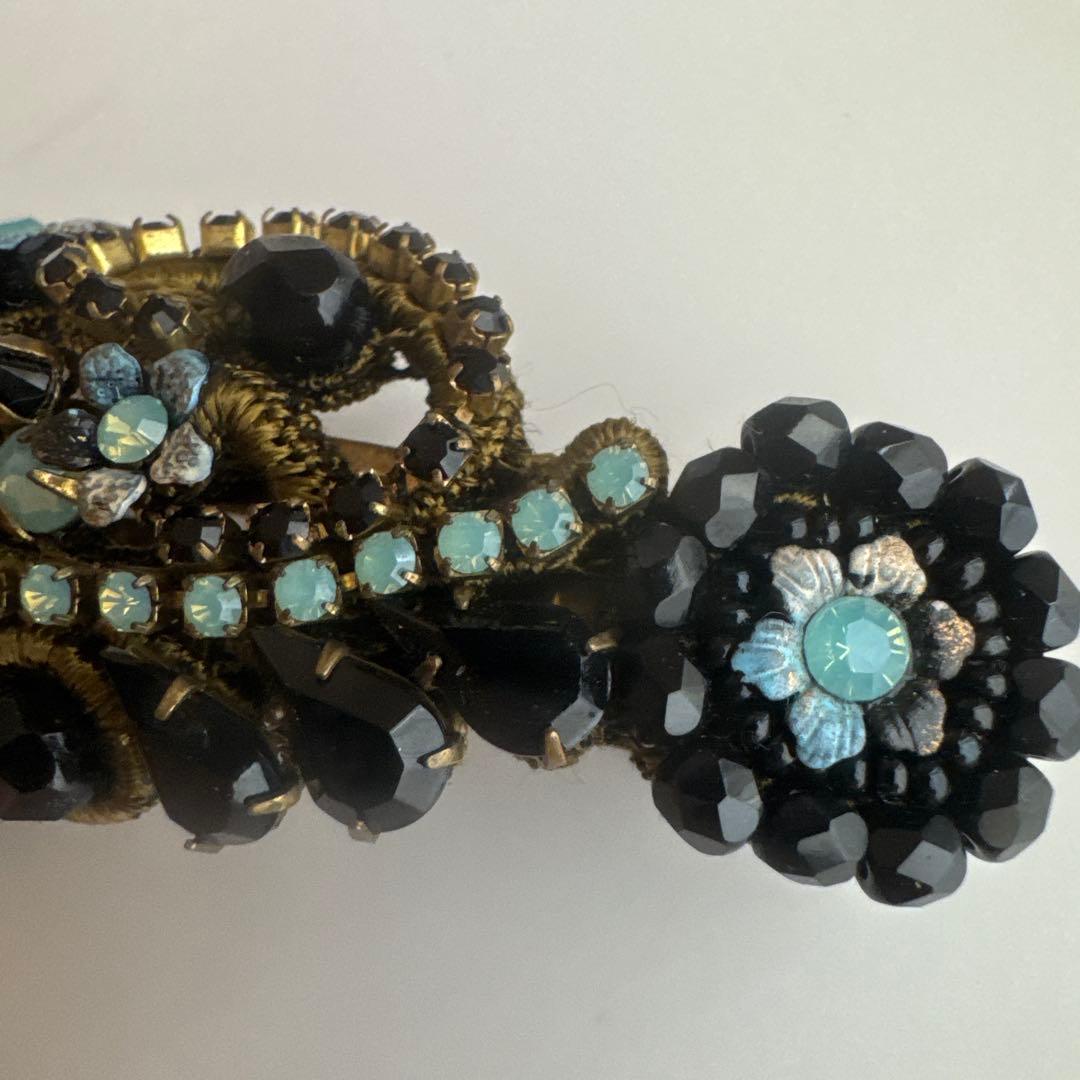 ミハエルネグリン　バレッタ　ミント×ブラック