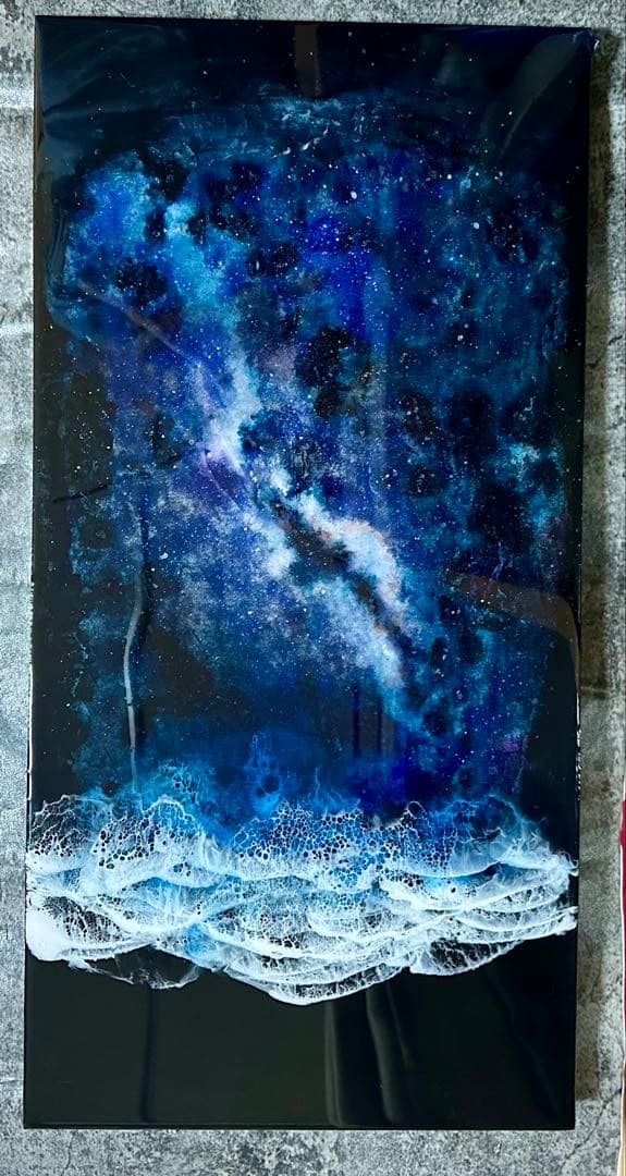60×30cm 星の海　 レジンアート　オーシャン アート②