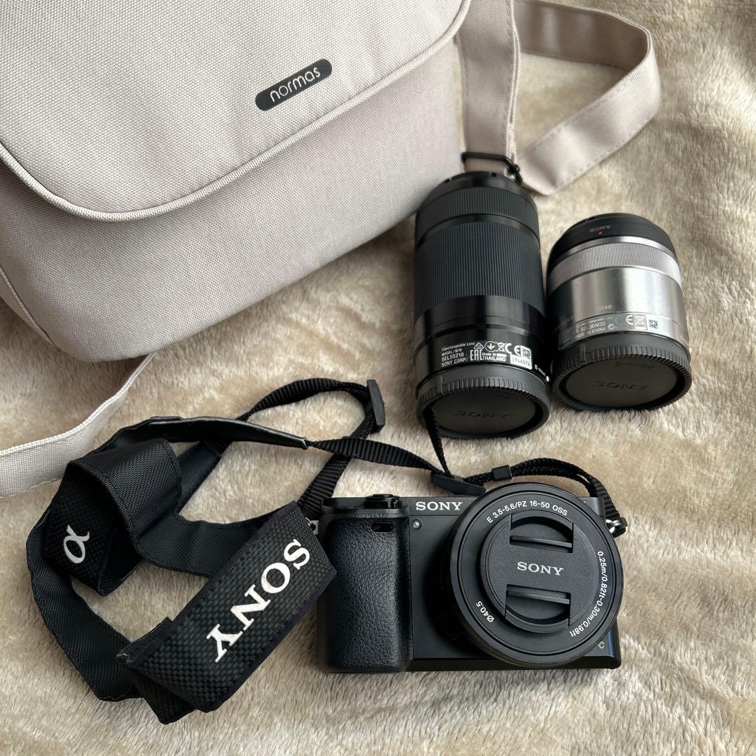 Sony α6000 ダブルズームレンズキット【マクロレンズ、カバン付き】