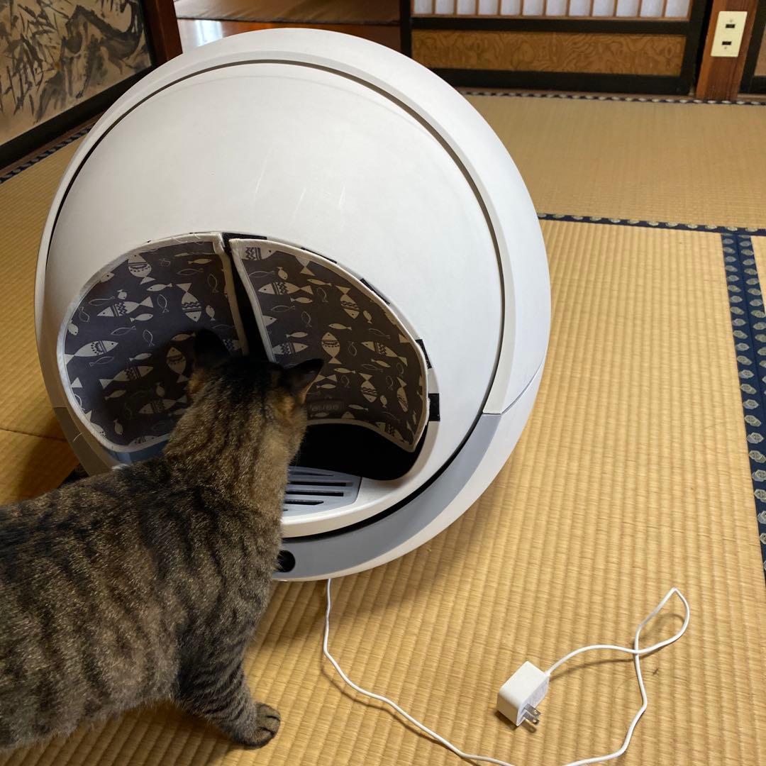 自動猫トイレ 脱臭機能付き ホワイト