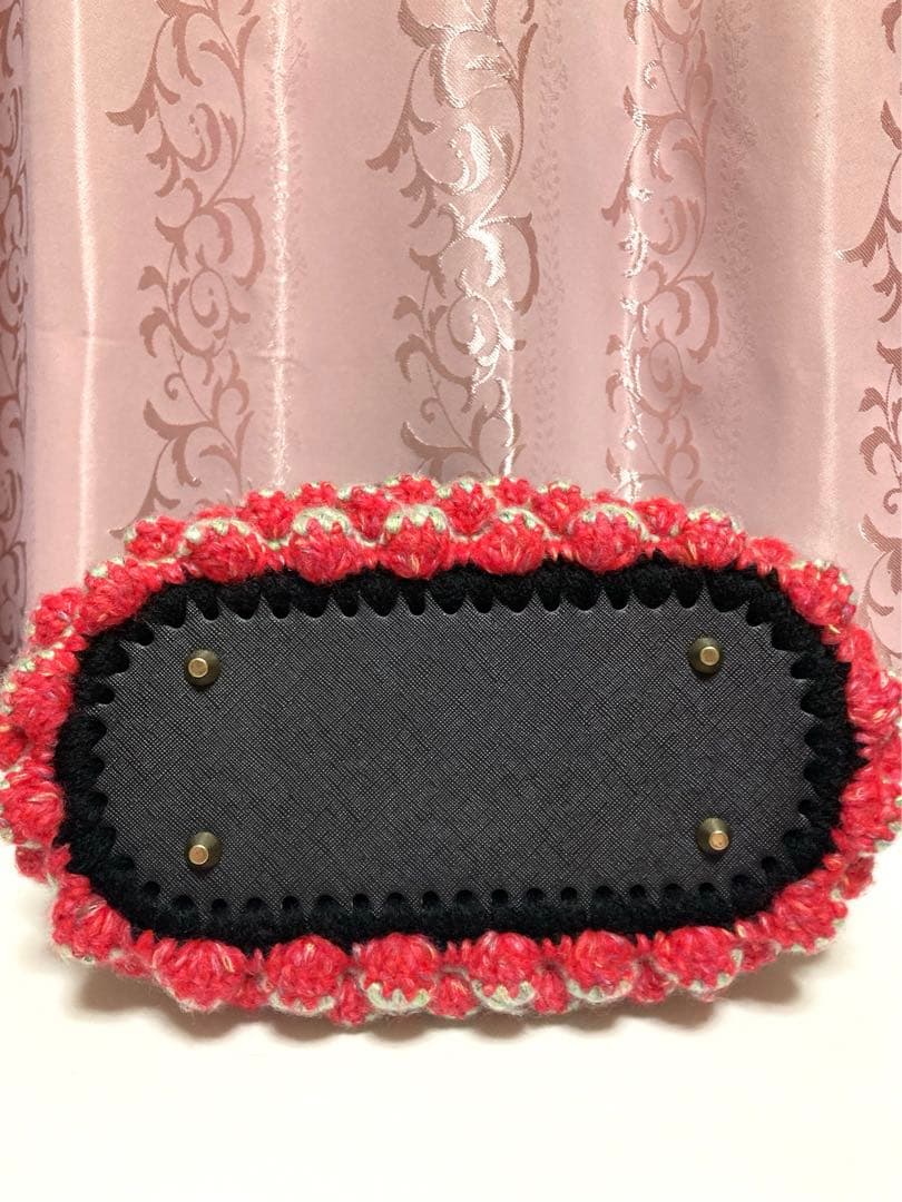 ♥️手編み♥️ハンドメイド♥️いちごバッグ♥️ いちごファーバッグ♥️