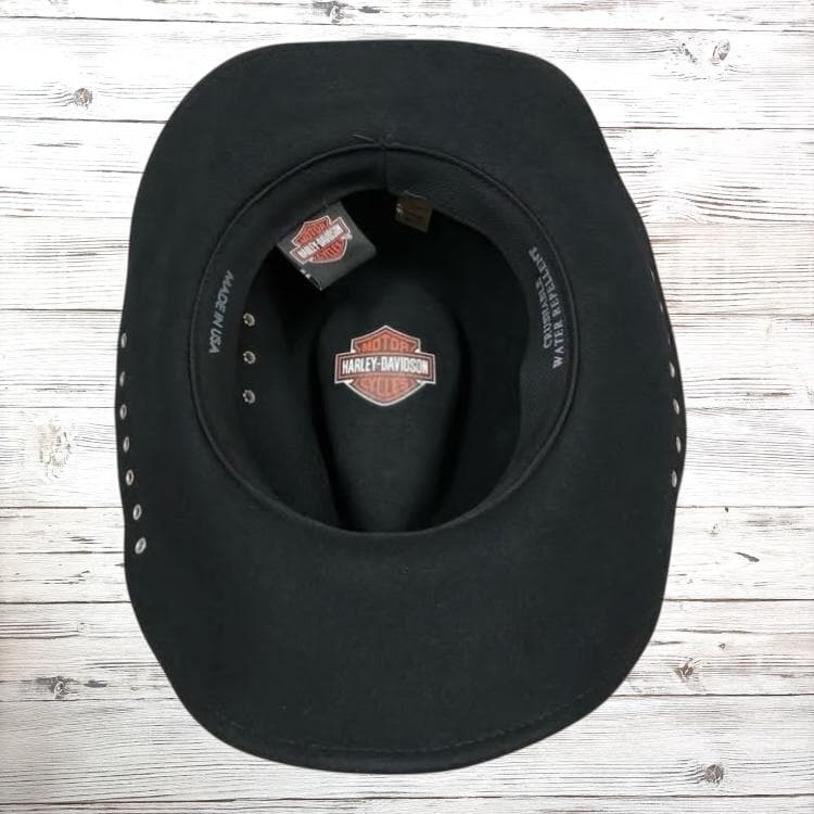 美品 ハーレーダビッドソン ハット 帽子 L ブラック 0741
