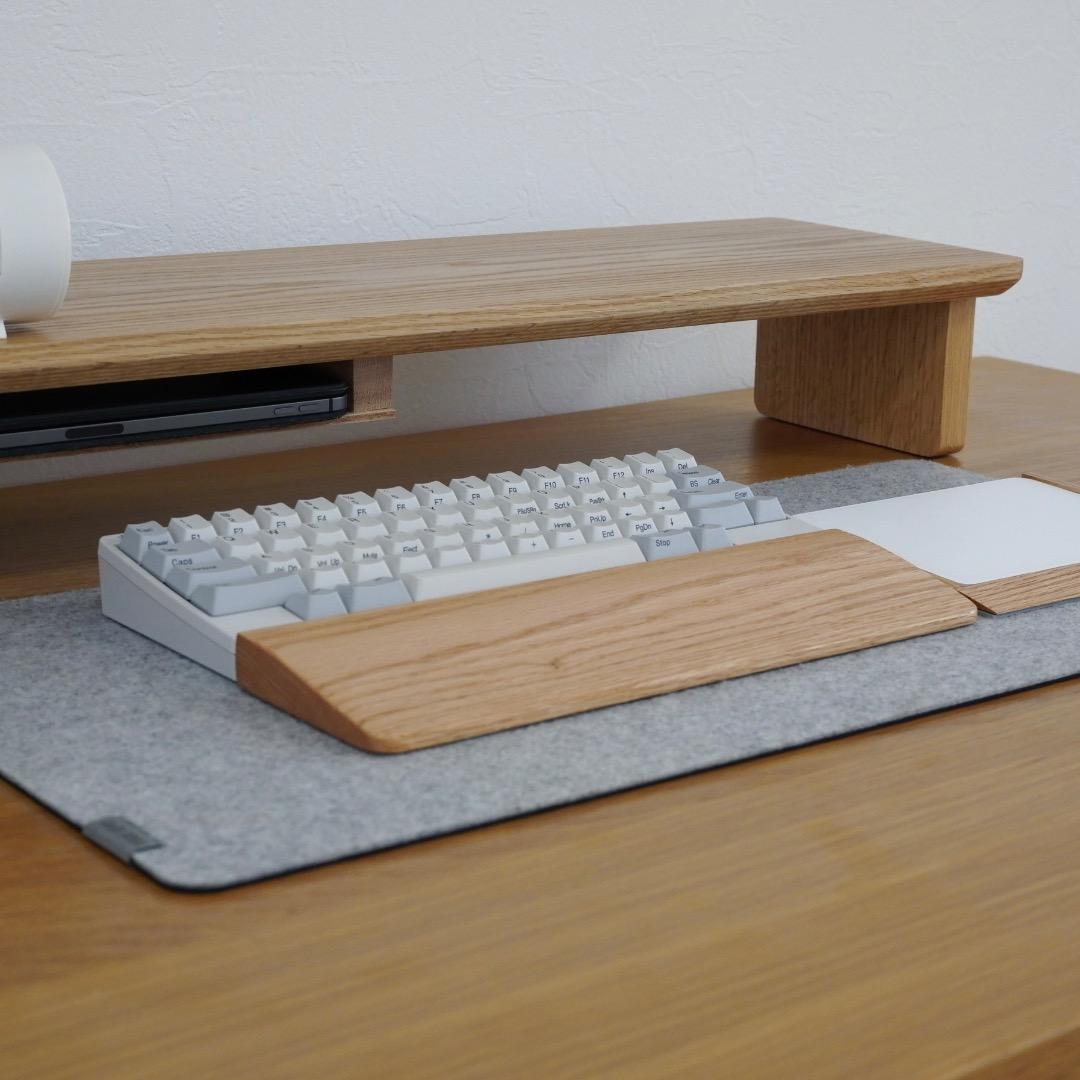 【オーク無垢材】デスクシェルフ(710mm幅)