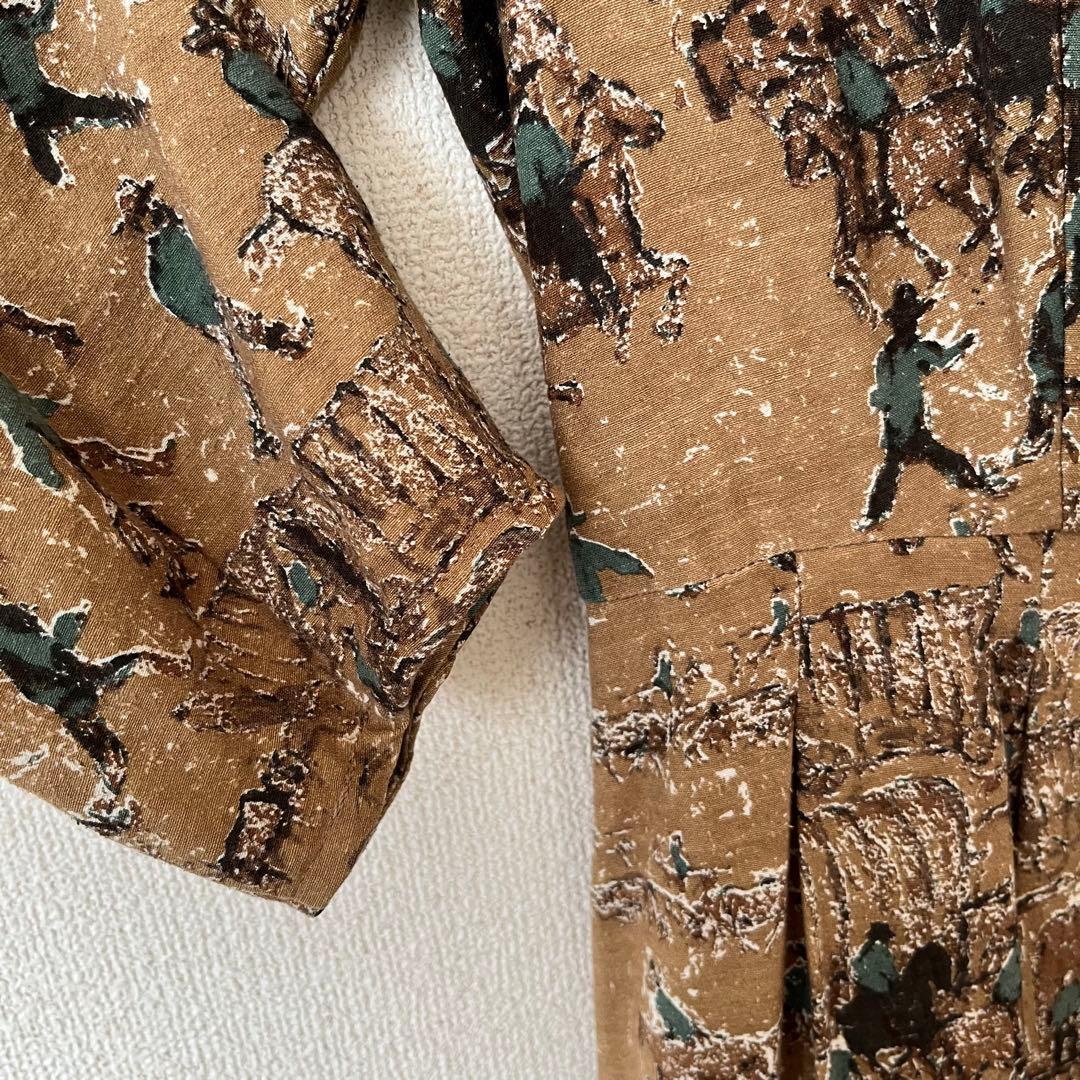 ⚠️ごるしさま専用【yuni】シルク100%アンティーク柄ワンピース