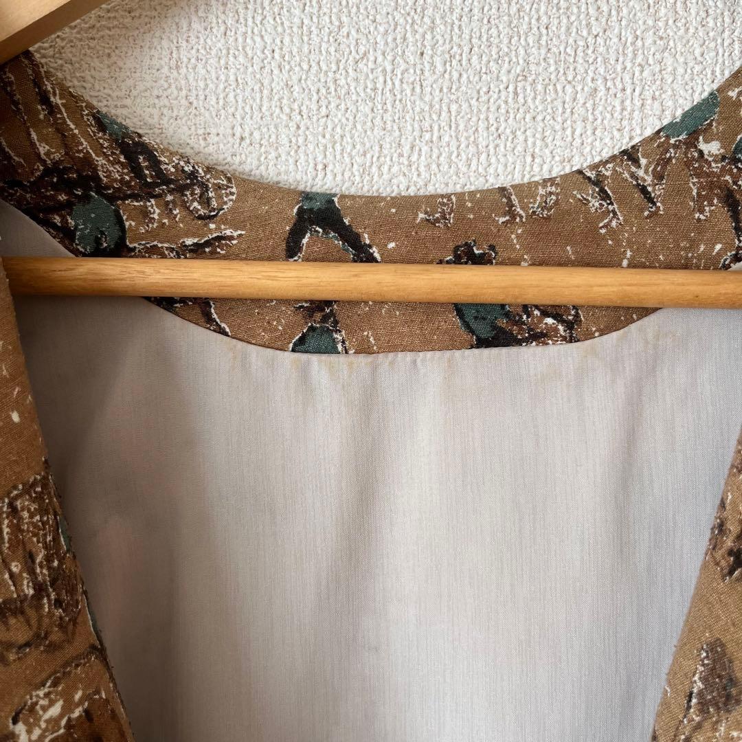 ⚠️ごるしさま専用【yuni】シルク100%アンティーク柄ワンピース