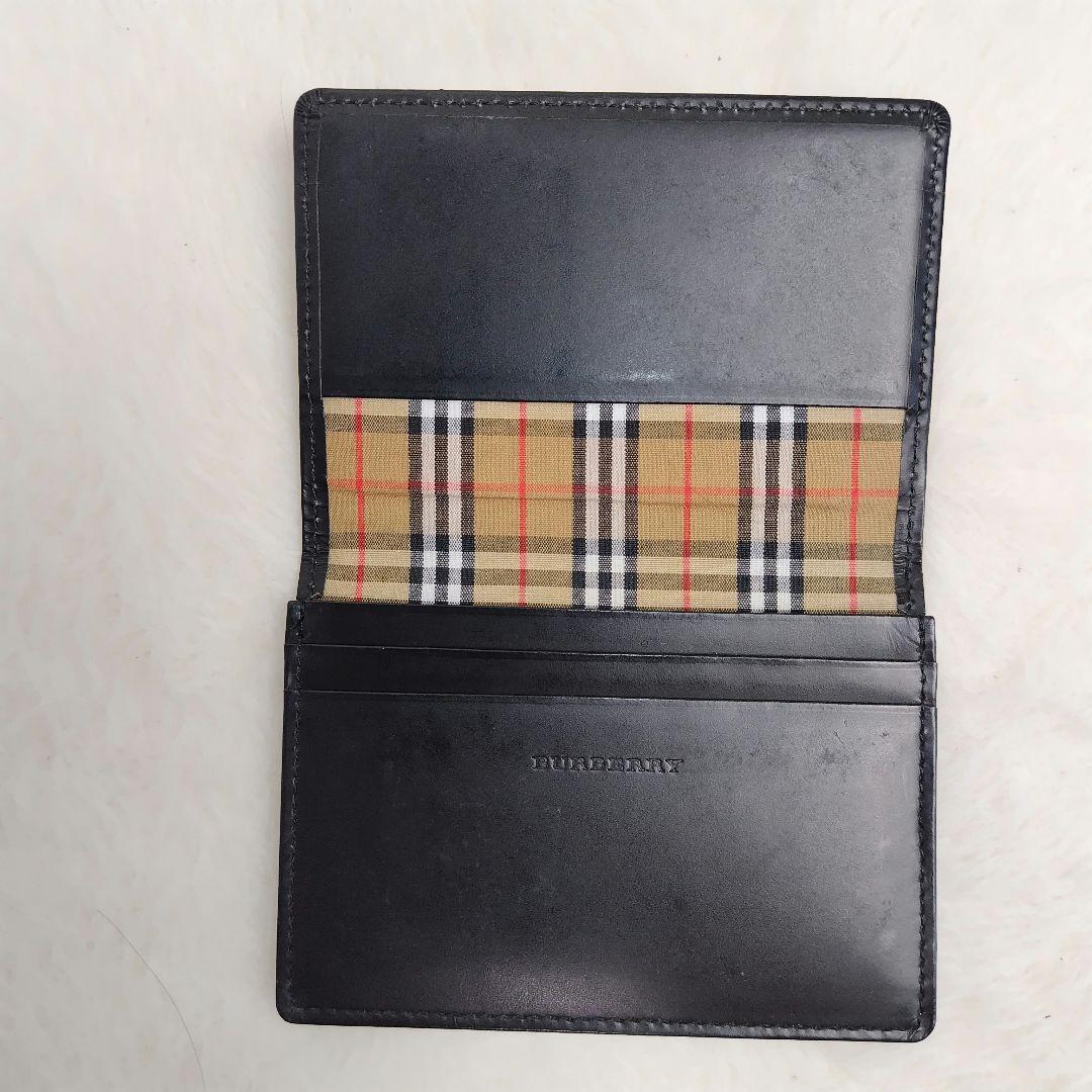 ✨美品✨BURBERRY　ブラック　黒　ノバチェック　名刺入れ　カードケース