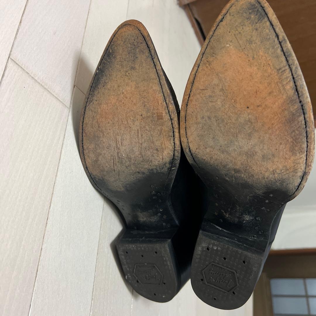 トニーラマ ウエスタンブーツ リザードトゥ刺繍入り26.5センチ