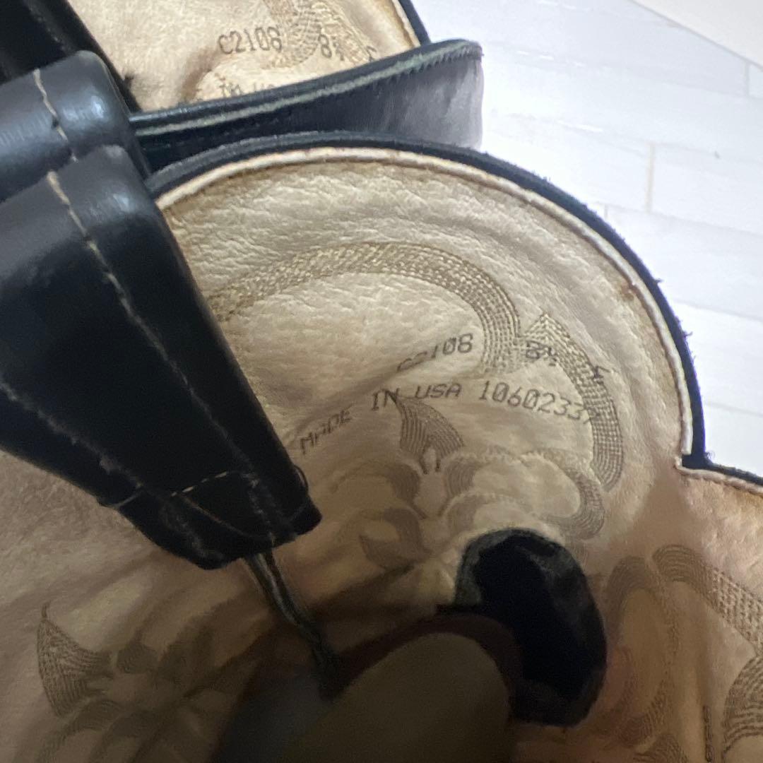 トニーラマ ウエスタンブーツ リザードトゥ刺繍入り26.5センチ