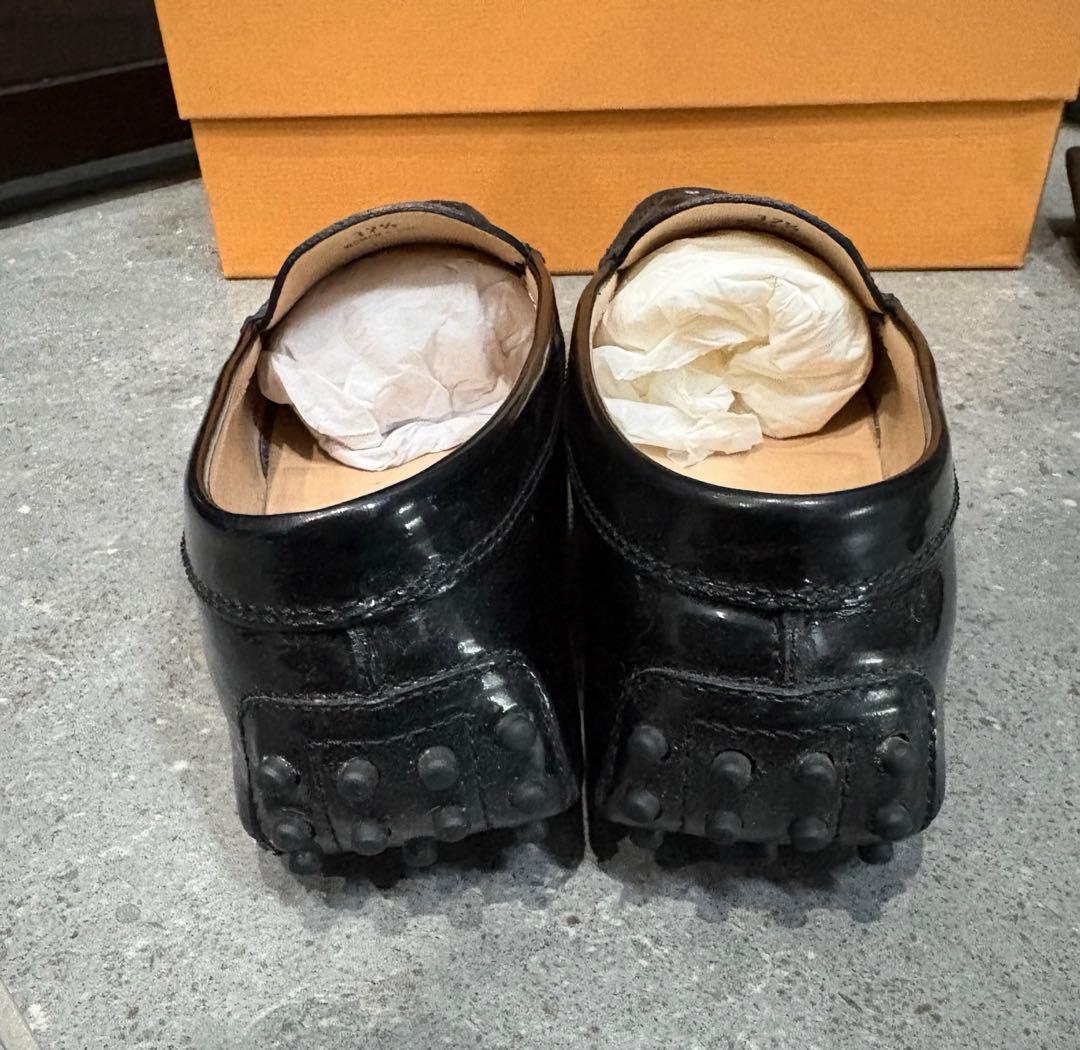 トッズ / エナメルローファー ドライビングシューズ 黒　　37.5