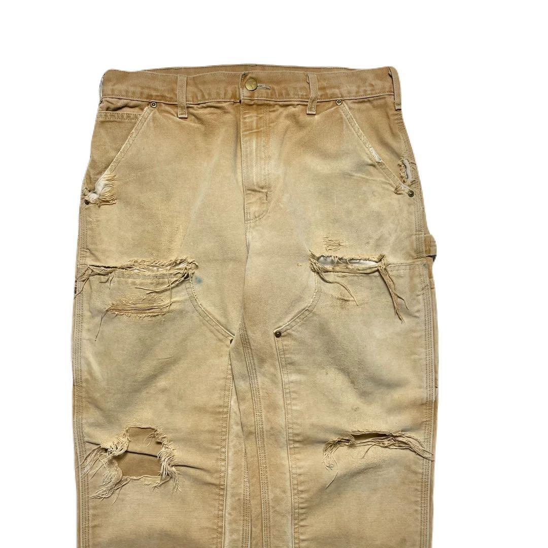 90s カーハート ダブルニー 32×30 USA製 ボロ ヴィンテージ 雰囲気
