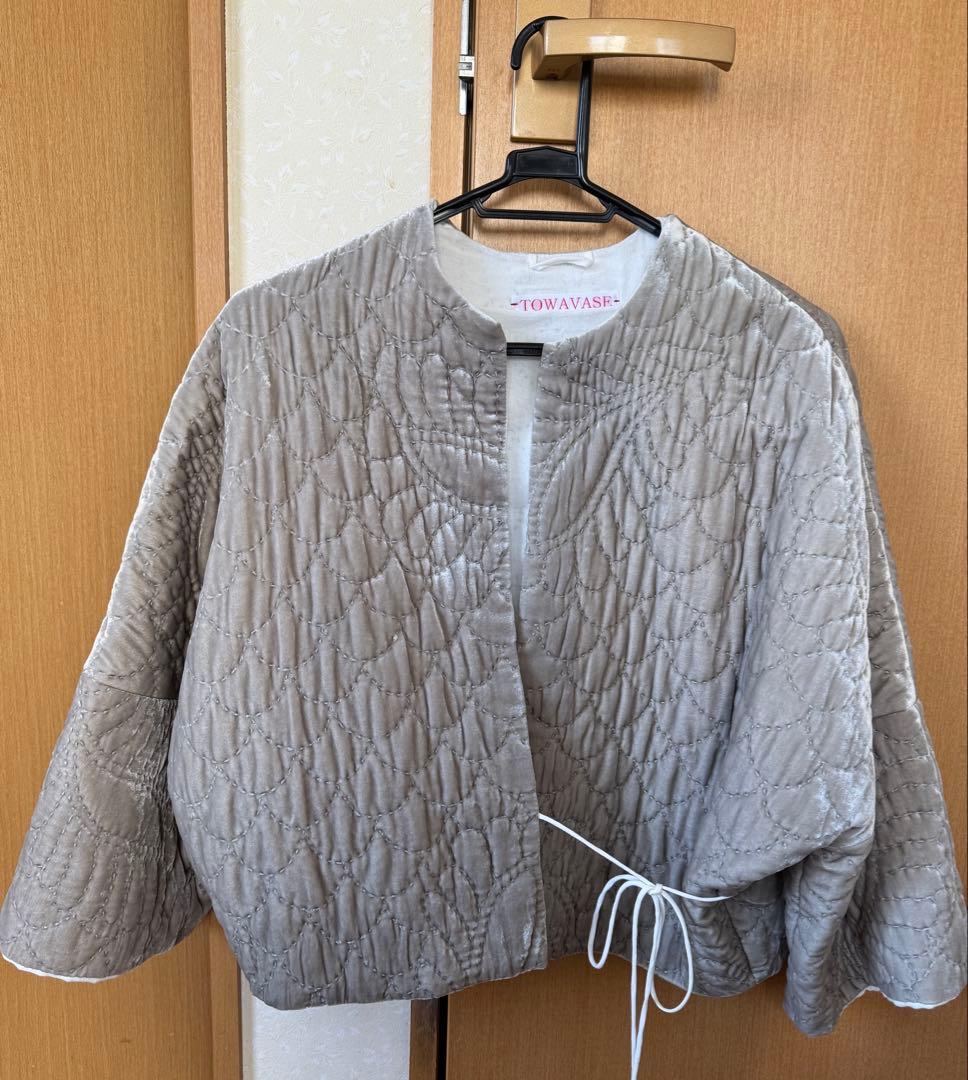 TOWAVASE トワヴァーズ ベルベットキルトショートローブ