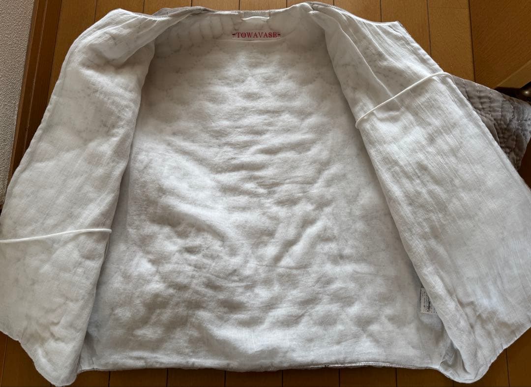 TOWAVASE トワヴァーズ ベルベットキルトショートローブ