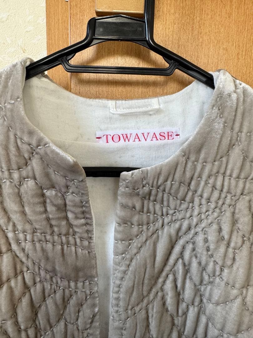 TOWAVASE トワヴァーズ ベルベットキルトショートローブ