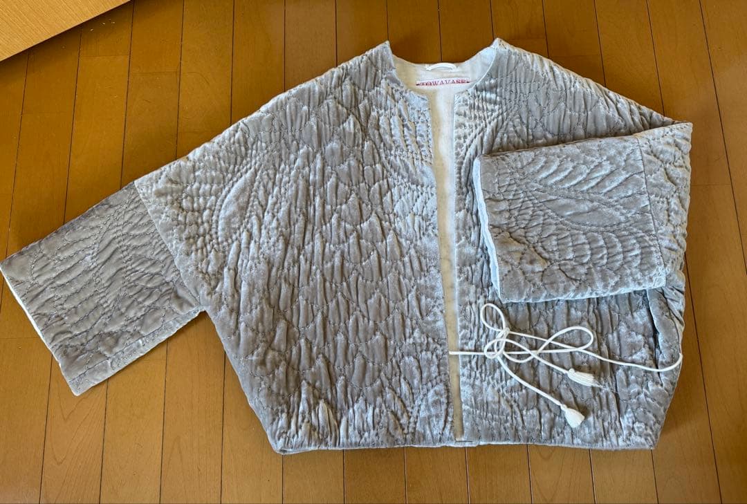 TOWAVASE トワヴァーズ ベルベットキルトショートローブ