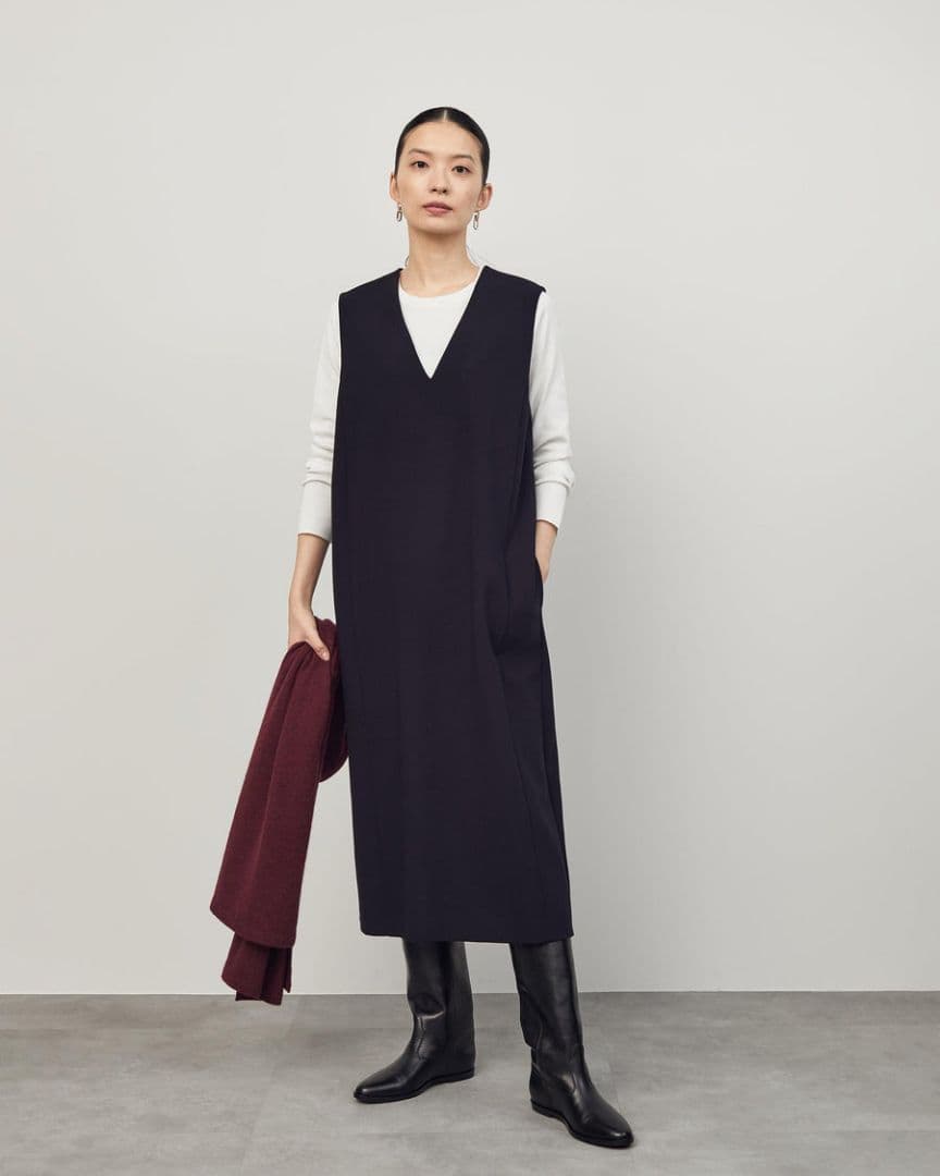 ソージュ　ネイビージャンパースカート　美品