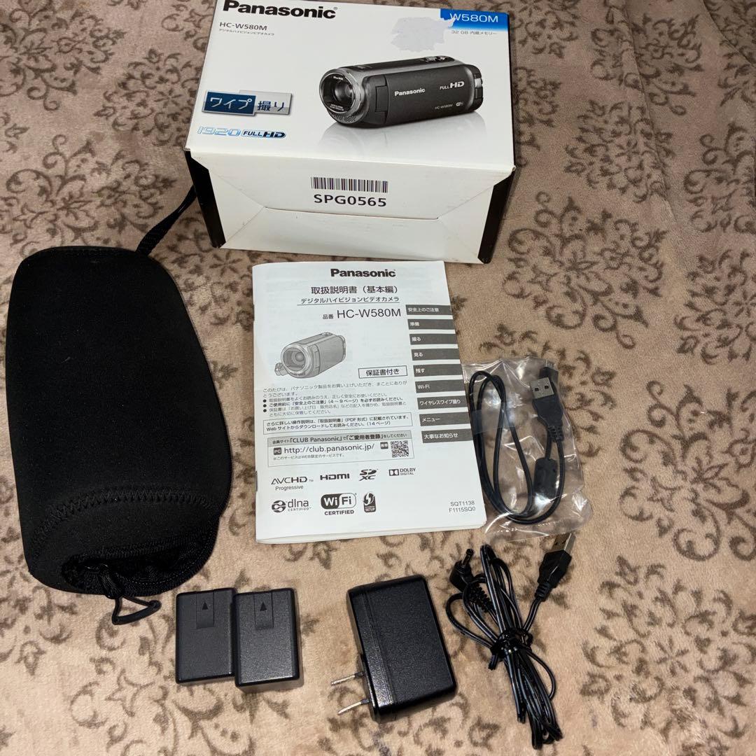 希少ピンク　極美品☆ Panasonic HC-W580M 予備バッテリー付き