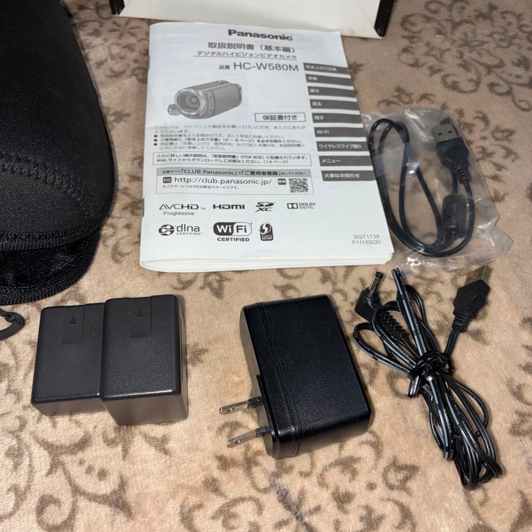 希少ピンク　極美品☆ Panasonic HC-W580M 予備バッテリー付き
