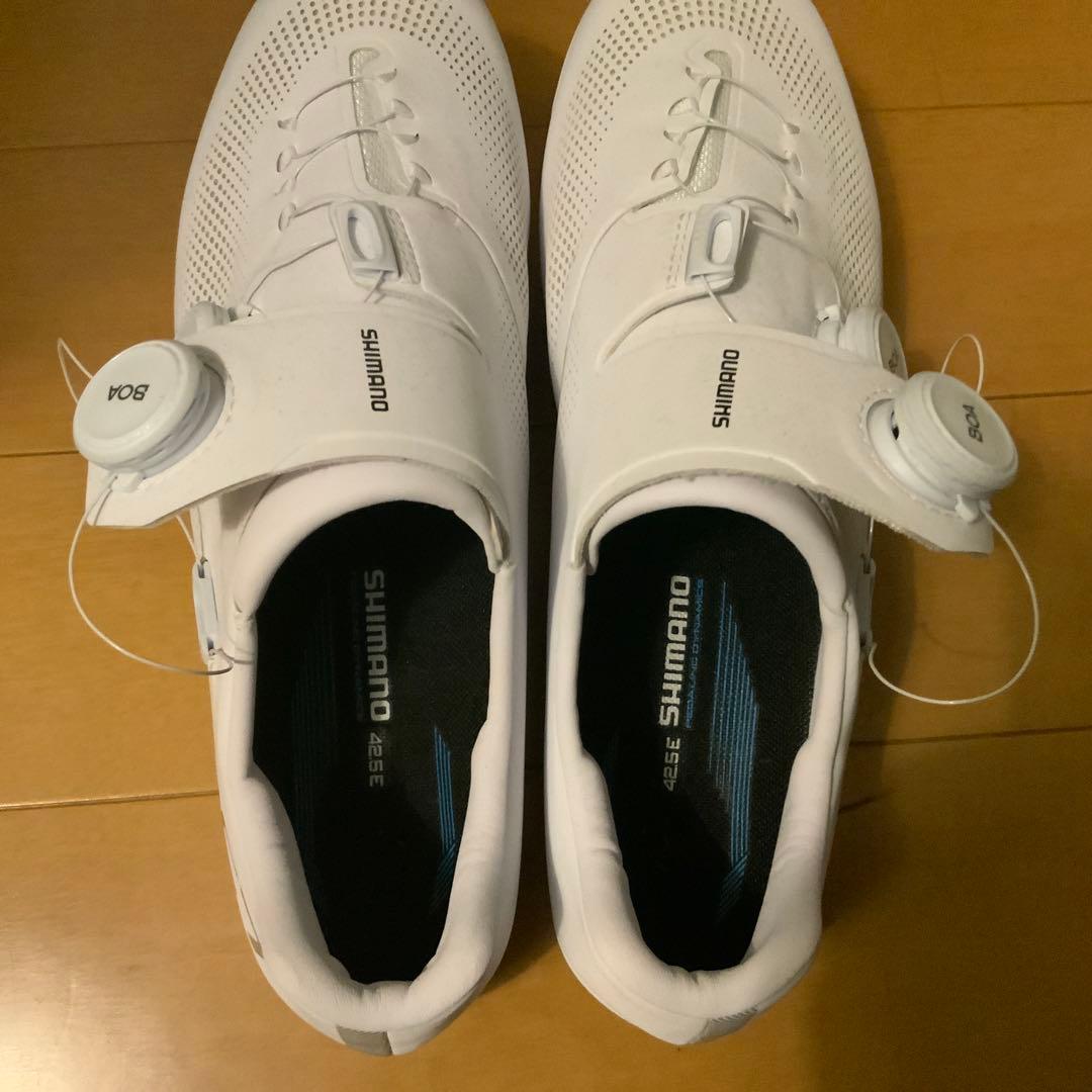 シマノ SH-RC703 ホワイト ワイドタイプ SPD-SL シューズ