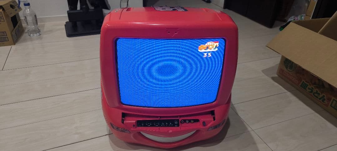 カーズ　ブラウン管型テレビ　DVDプレイヤー付き　動作未確認　インテリアとして！
