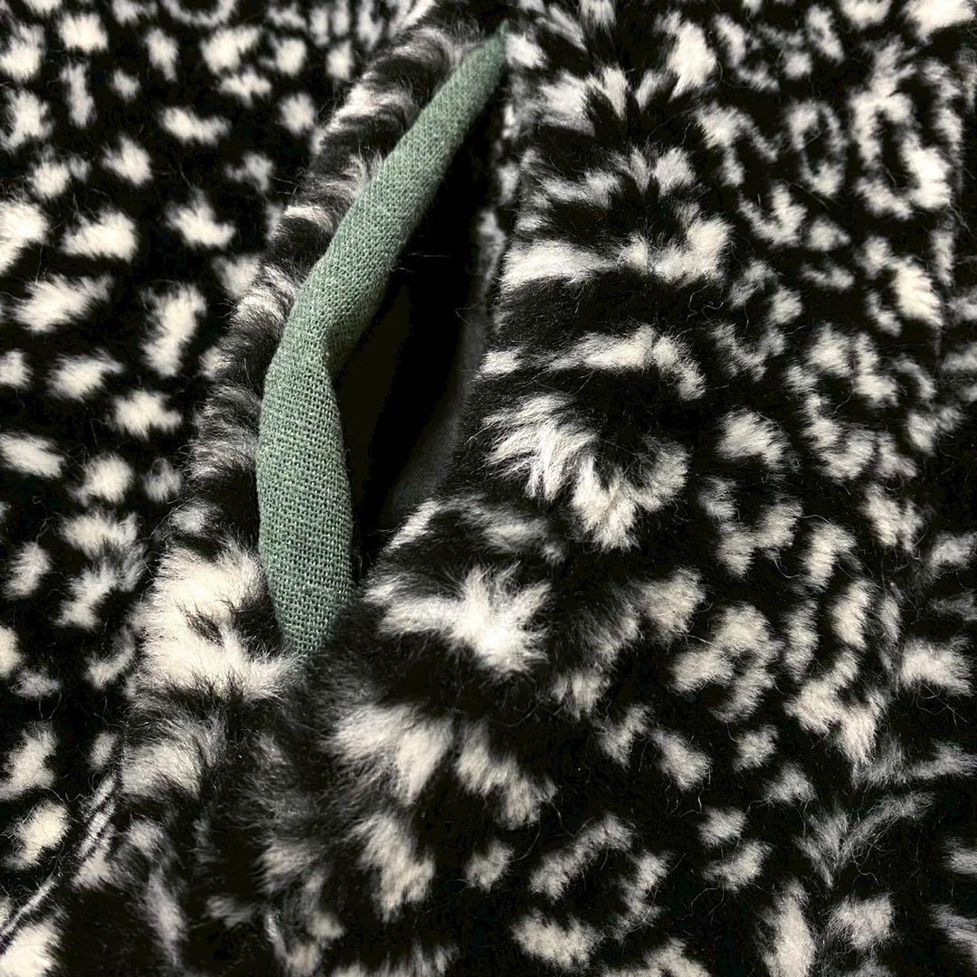 90's USA製 Ultra Fur フェイクファー ベスト レオパード 白黒