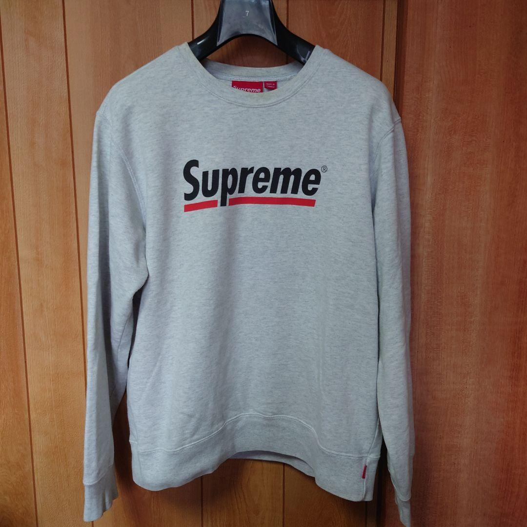 Supreme ロゴプリント スウェット グレー