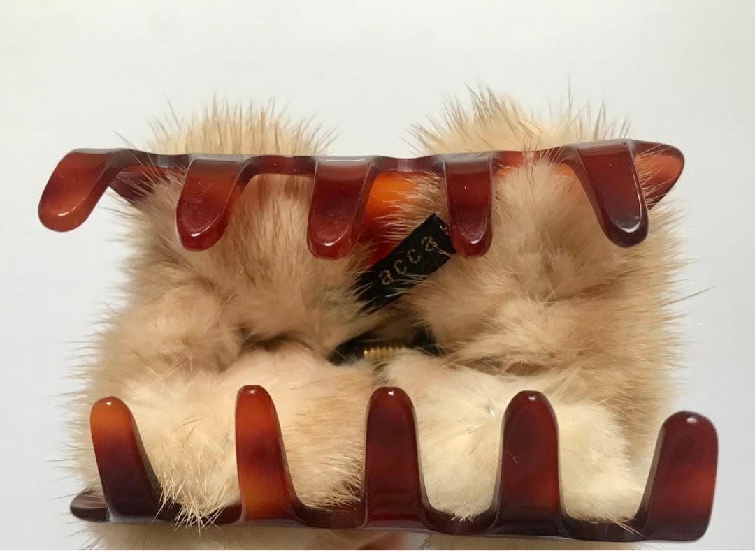 acca アッカ　ミンクファー　クリップ　ブラウン